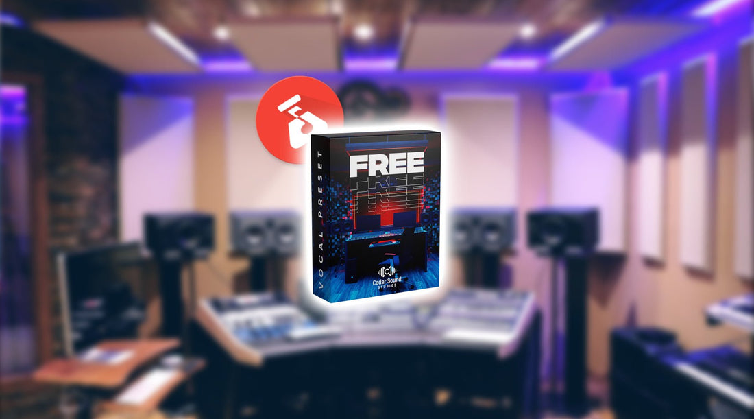 free cakewalk vocal preset in front of a studio set up