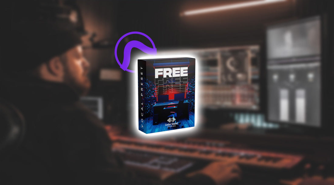 Free vocal preset with pro tools logo behind it