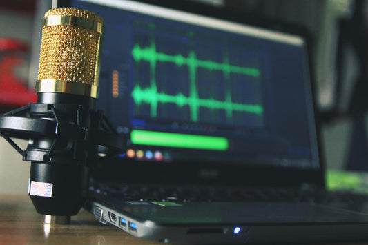 computer on DAW editing vocals