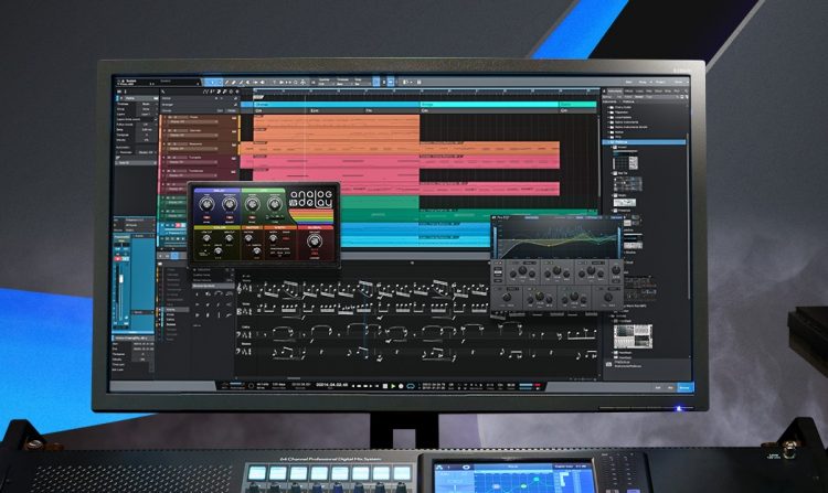 Studio One software open on a monitor