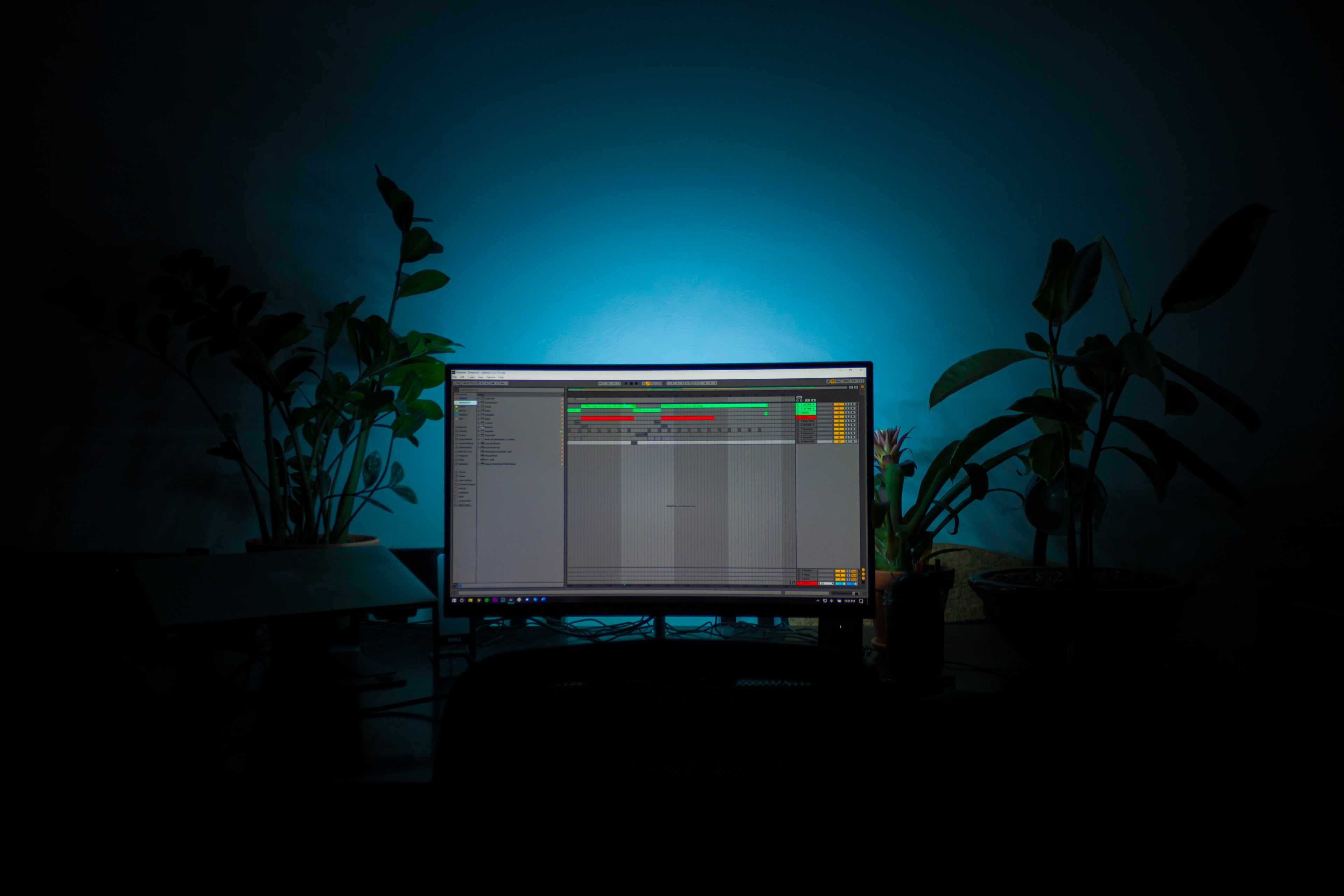 Ableton software on a desktop monitor