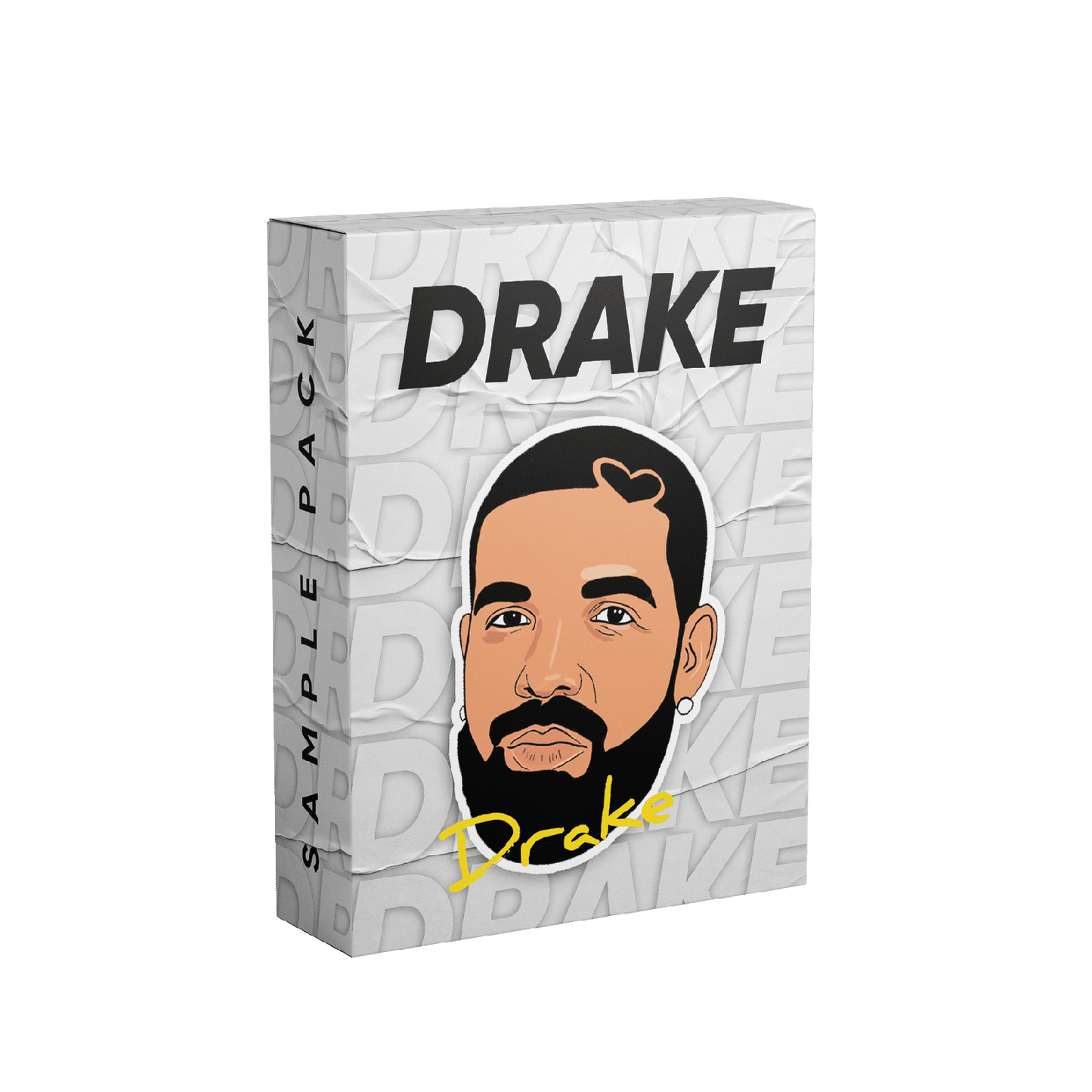 Drake Sample Pack with white background and Drake's face on it